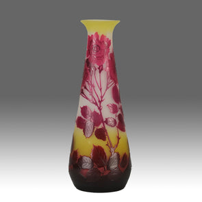 "Wild Roses Vase" by Emile Gallé
