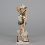 Royal Dux Girl And Geese - Art Deco Porcelain - Hickmet Fine Arts 