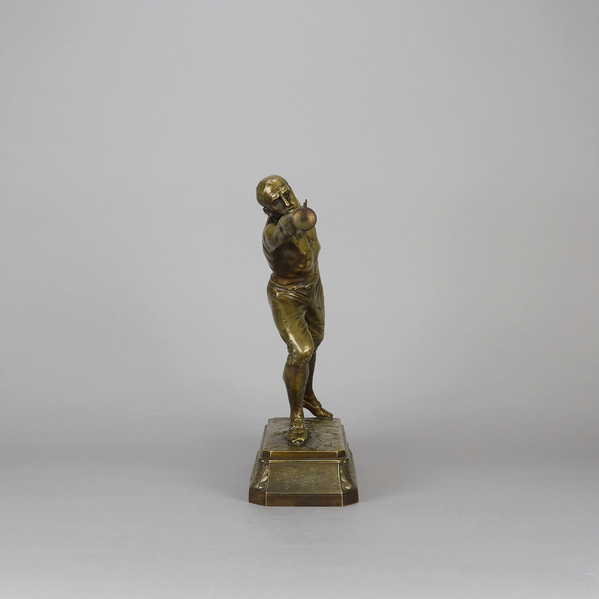 Rudolf Kuchler Bronze Fencer - Art Nouveau - Hickmet Fine Arts 