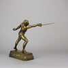 Rudolf Kuchler Bronze Fencer - Art Nouveau - Hickmet Fine Arts 