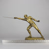 Rudolf Kuchler Bronze Fencer - Art Nouveau - Hickmet Fine Arts 