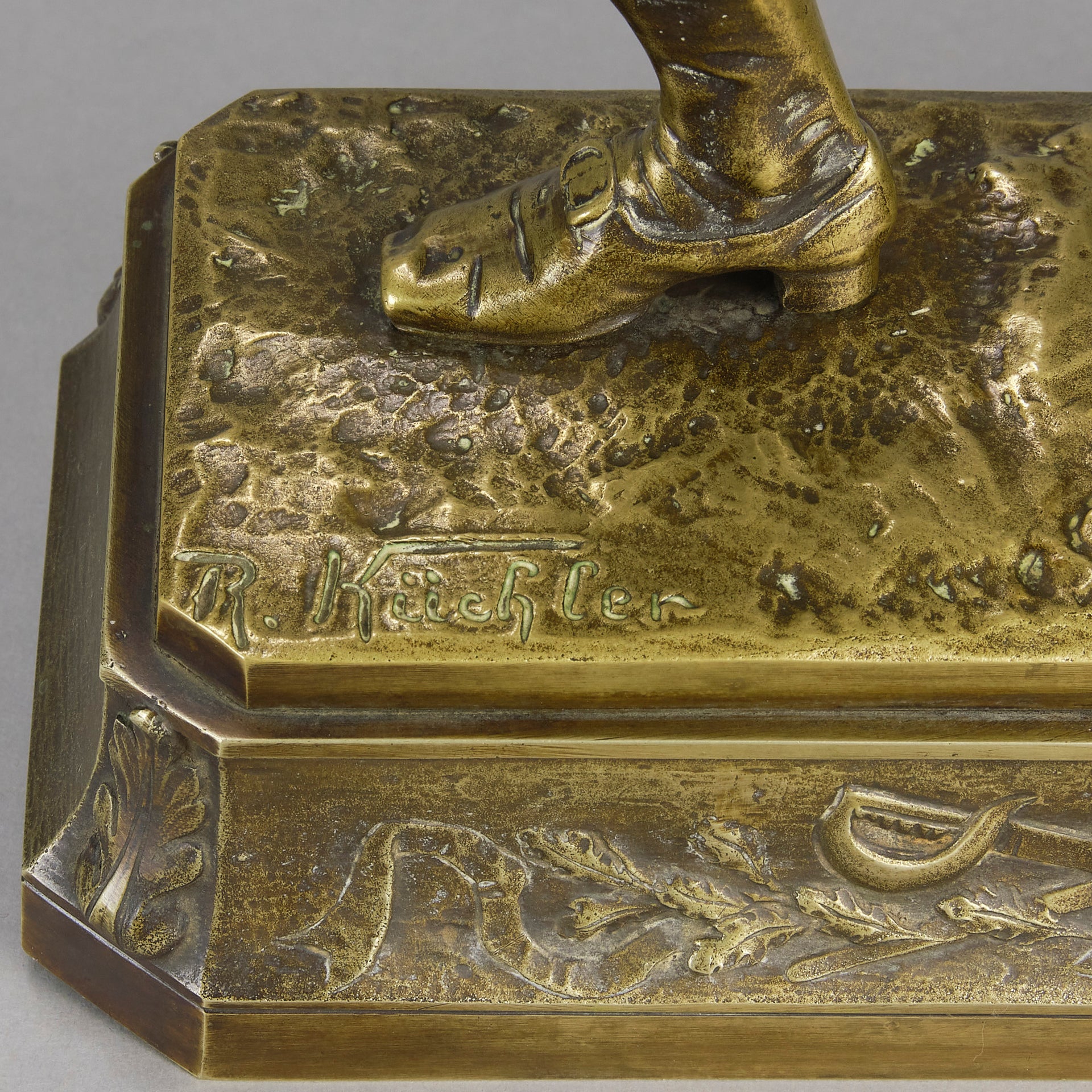 Rudolf Kuchler Bronze Fencer - Art Nouveau - Hickmet Fine Arts 