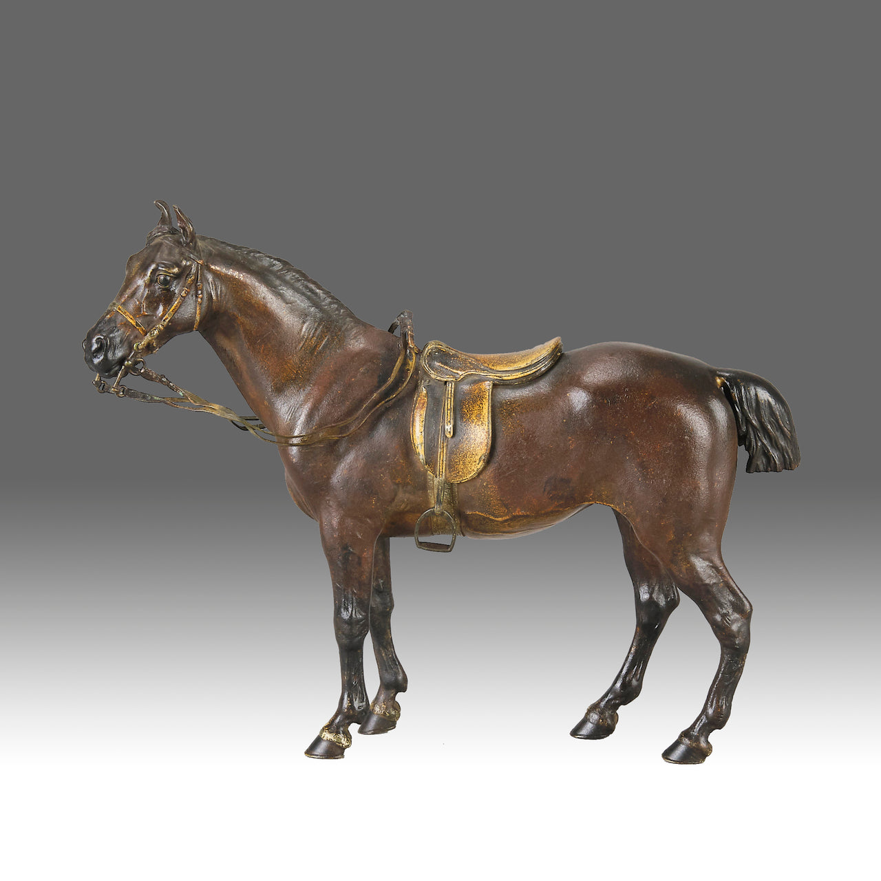 "Saddled Horse" by Franz Bergman