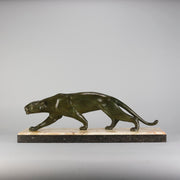 Art Deco Bronze Panther by Salvatore Melani - Hickmet Fine Arts