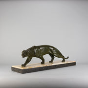 Art Deco Bronze Panther by Salvatore Melani - Hickmet Fine Arts