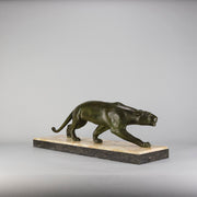 Art Deco Bronze Panther by Salvatore Melani - Hickmet Fine Arts