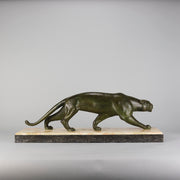 Art Deco Bronze Panther by Salvatore Melani - Hickmet Fine Arts
