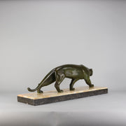 Art Deco Bronze Panther by Salvatore Melani - Hickmet Fine Arts