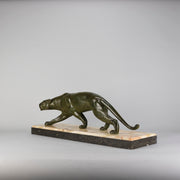 Art Deco Bronze Panther by Salvatore Melani - Hickmet Fine Arts