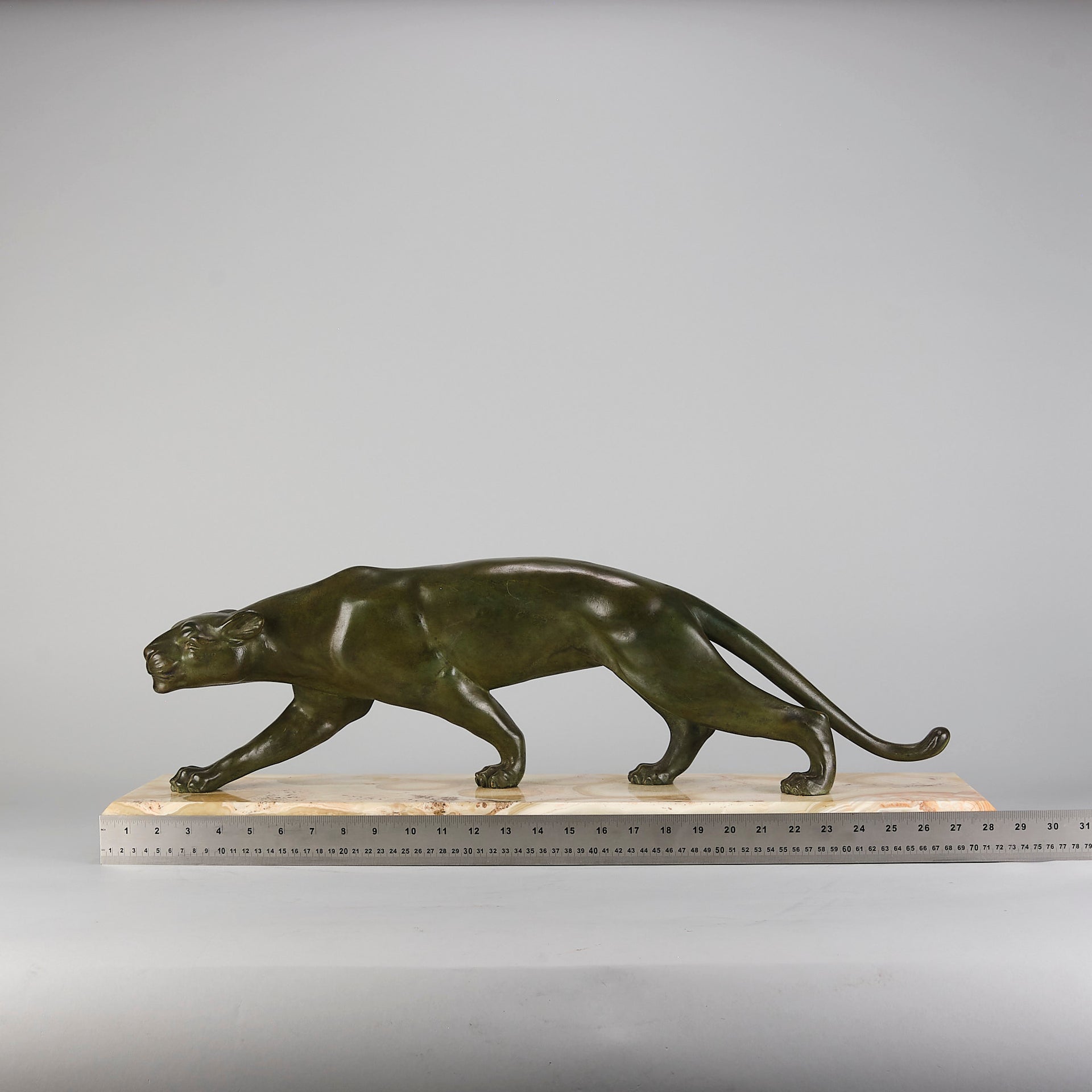 Art Deco Bronze Panther by Salvatore Melani - Hickmet Fine Arts