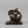 Seated Rabbit - Édouard M Sandoz Bronze - Hickmet Fine Arts