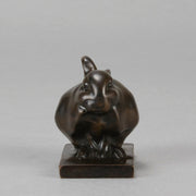 Seated Rabbit - Édouard M Sandoz Bronze - Hickmet Fine Arts