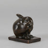 Seated Rabbit - Édouard M Sandoz Bronze - Hickmet Fine Arts