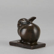 Seated Rabbit - Édouard M Sandoz Bronze - Hickmet Fine Arts