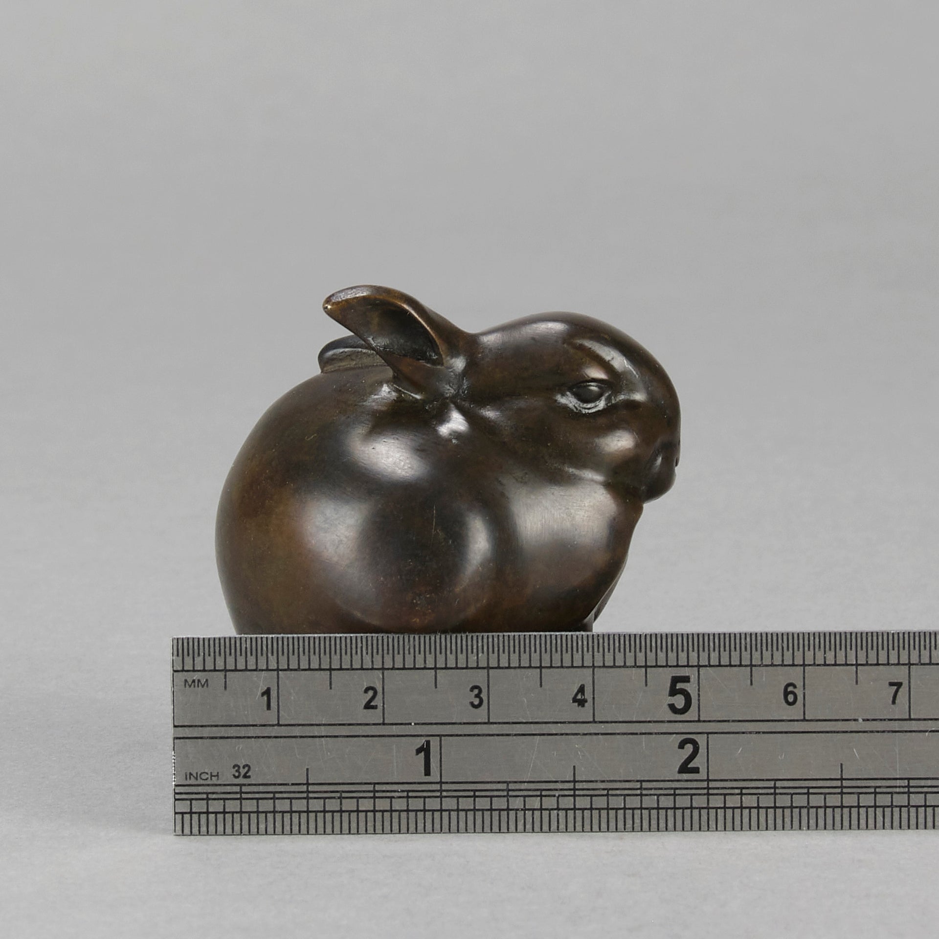 Seated Rabbit - Édouard M Sandoz Bronze - Hickmet Fine Arts