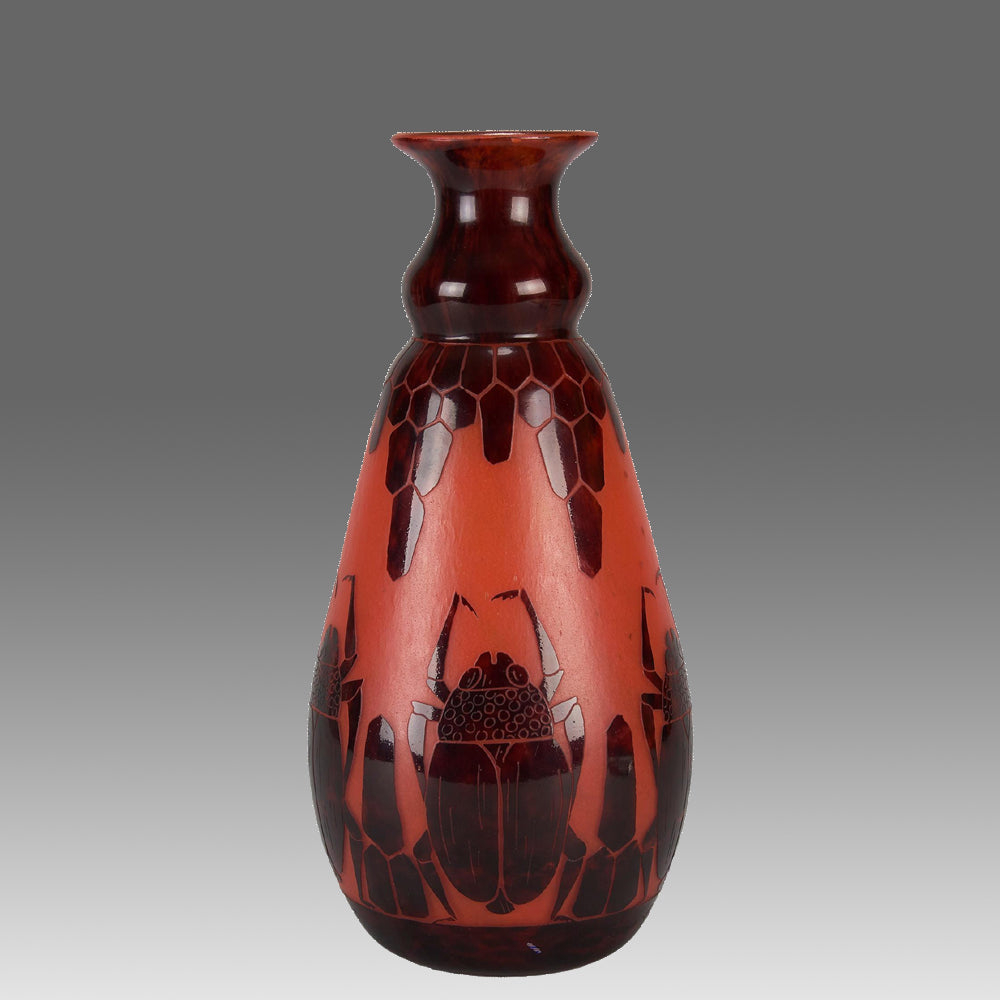 "Scarab Vase" by Le Verre Francais