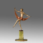 Josef Lorenzl Scarf Dancer - Art Deco Bronze - Hickmet Fine Arts