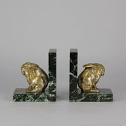 Antique Bronze Bookends - Animalier Bronze - Hickmet Fine Arts 