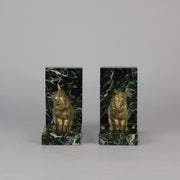 Antique Bronze Bookends - Animalier Bronze - Hickmet Fine Arts 