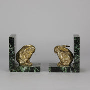 Antique Bronze Bookends - Animalier Bronze - Hickmet Fine Arts 