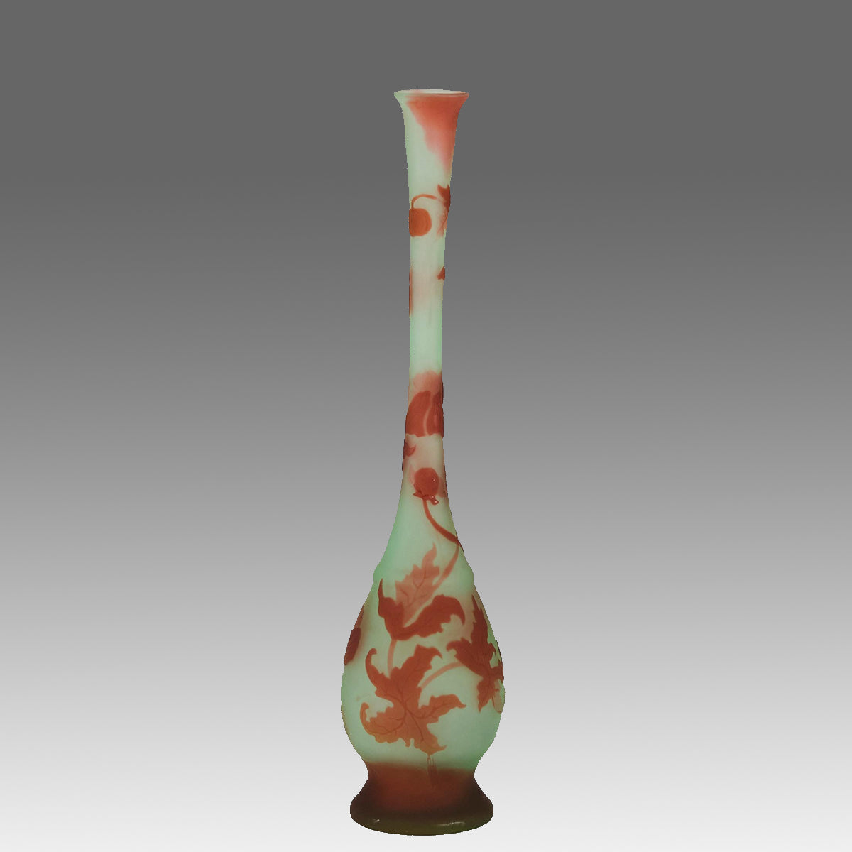 Emile Galle Slender Vase - Art Nouveau Glass - Hickmet Fine Arts