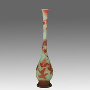 Emile Galle Slender Vase - Art Nouveau Glass - Hickmet Fine Arts