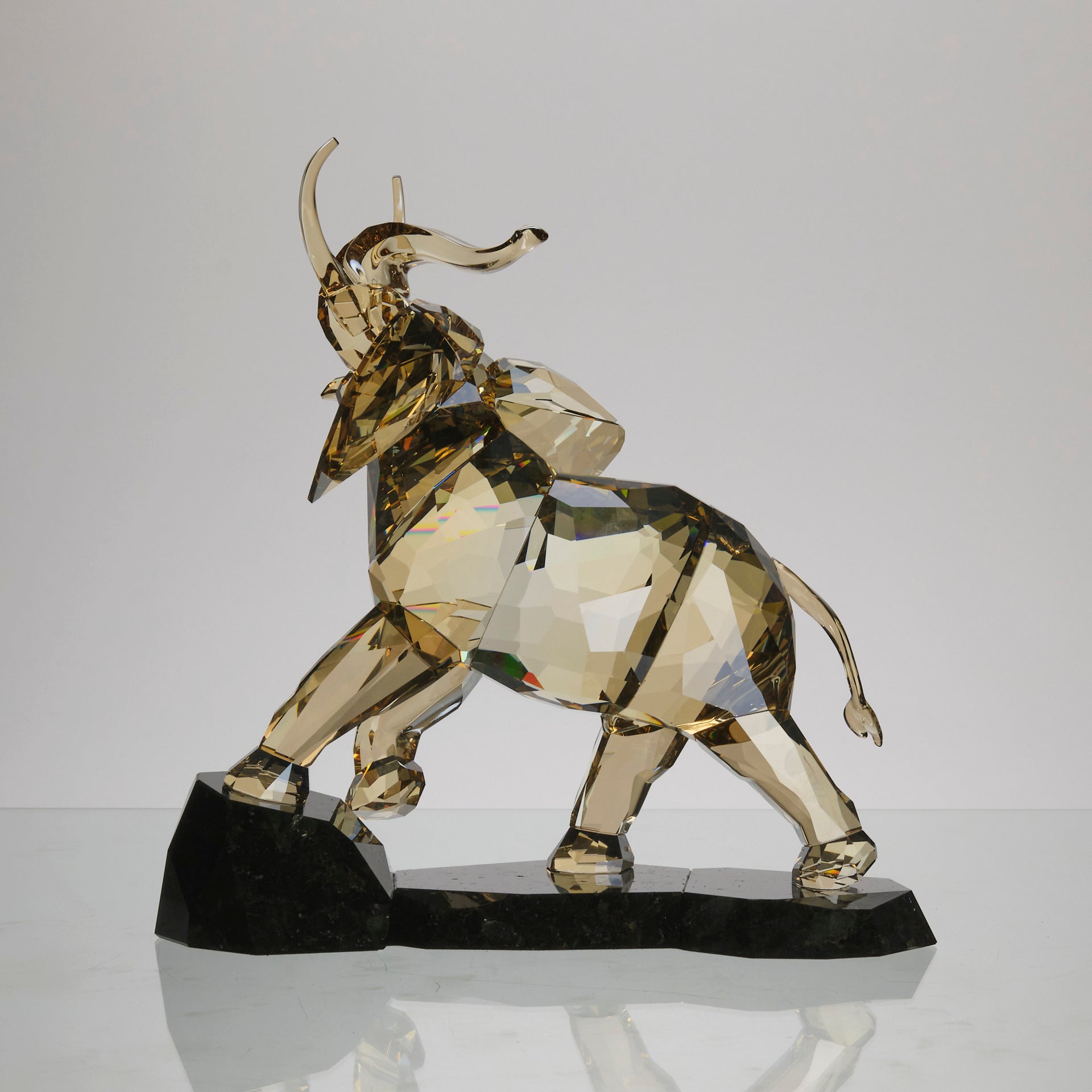 Golden African Elephant by Swarovski