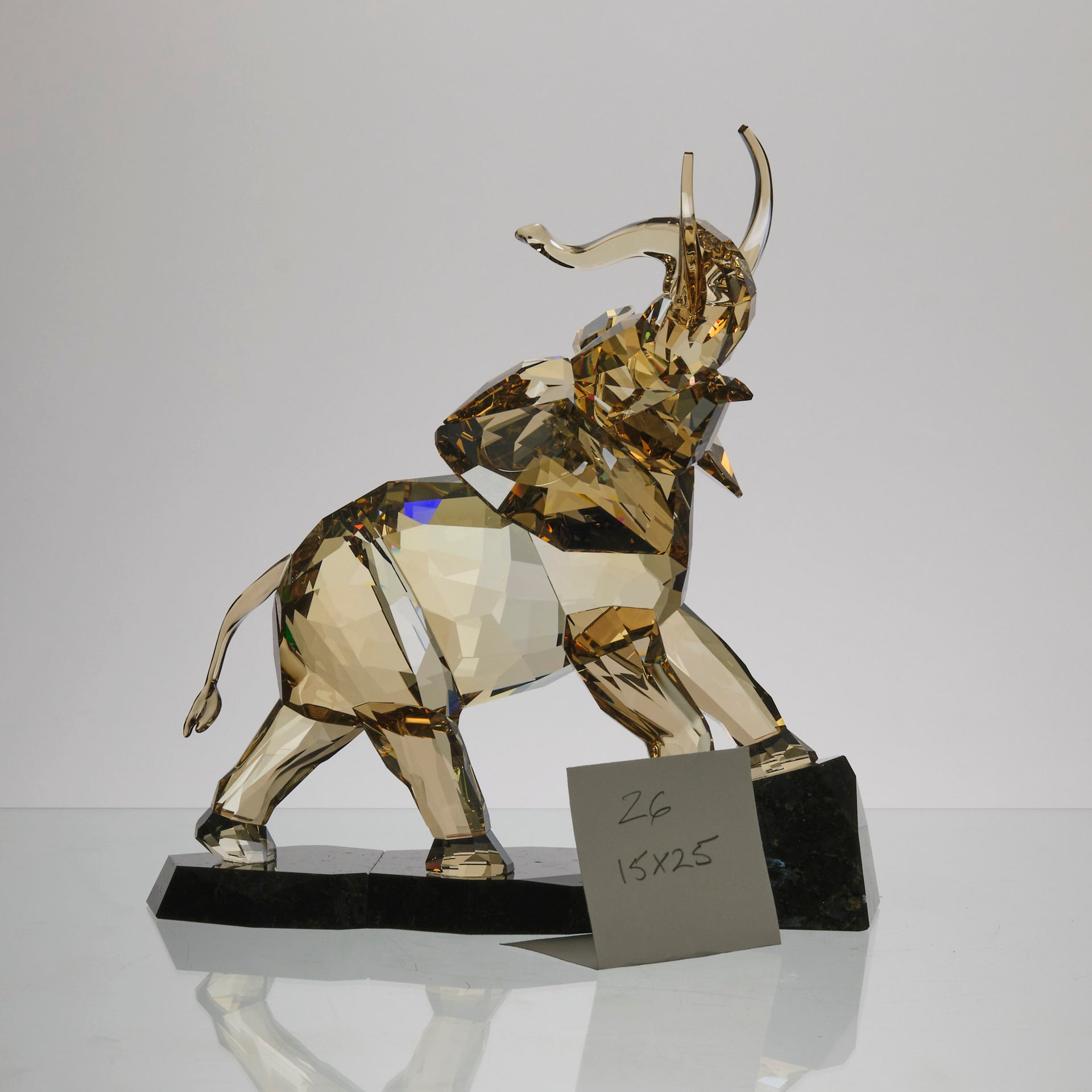 Golden African Elephant by Swarovski