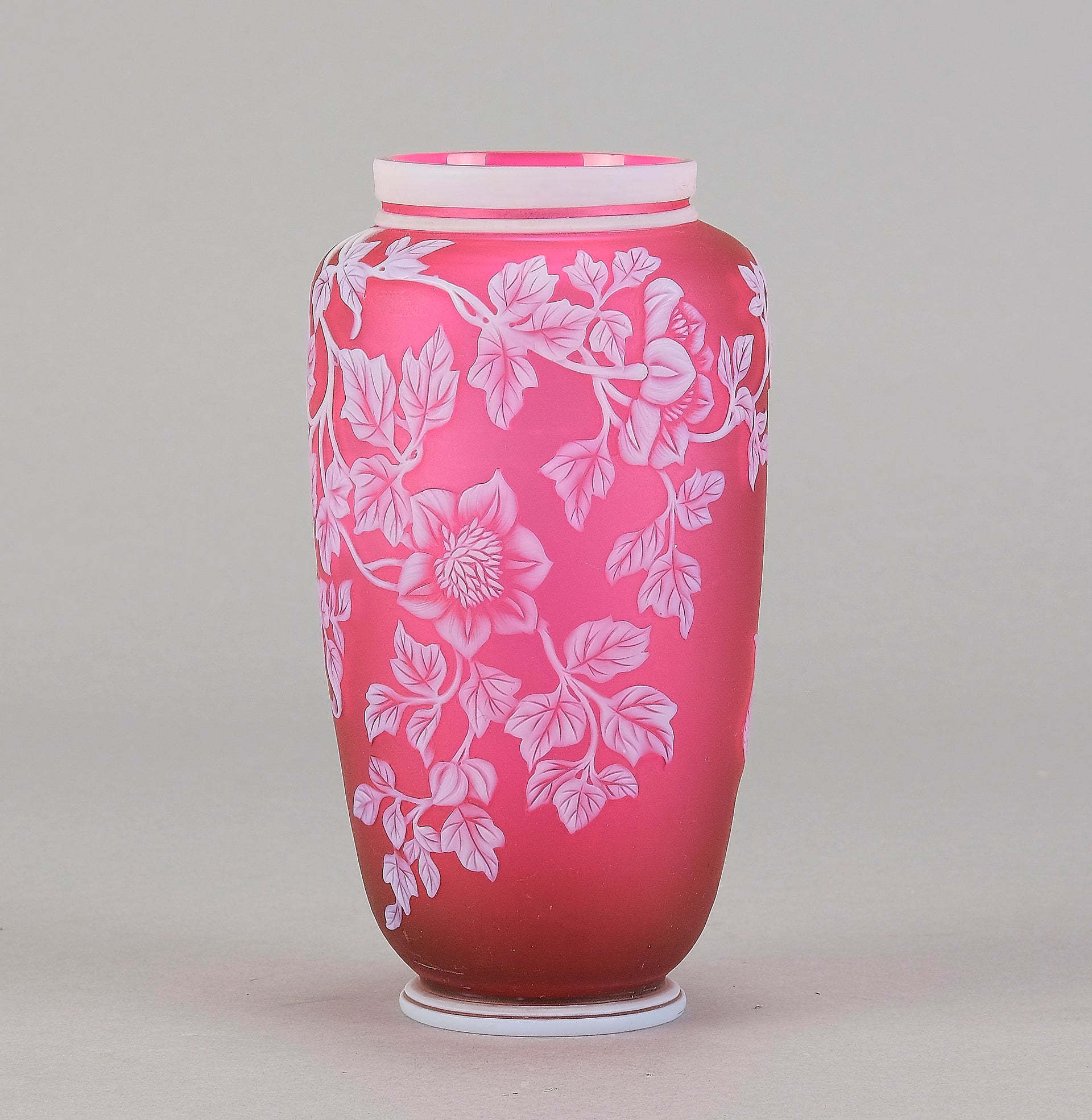 Floral Cameo Vase - Thomas Webb - Hickmet Fine Arts 