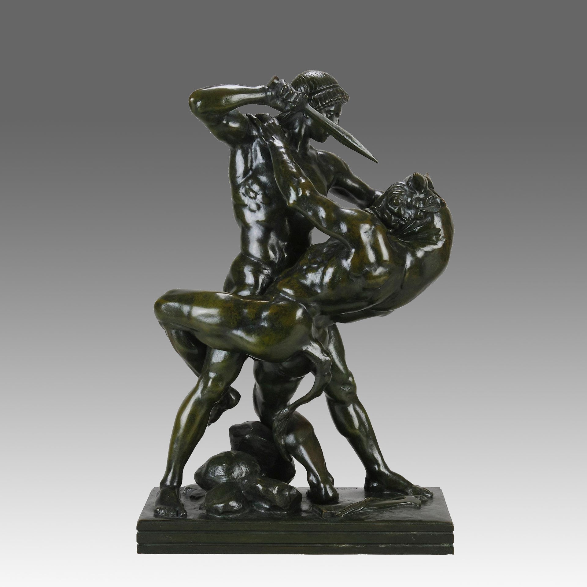 Barye Theseus and the Centaur - Barye Bronze - Hickmet Fine Arts