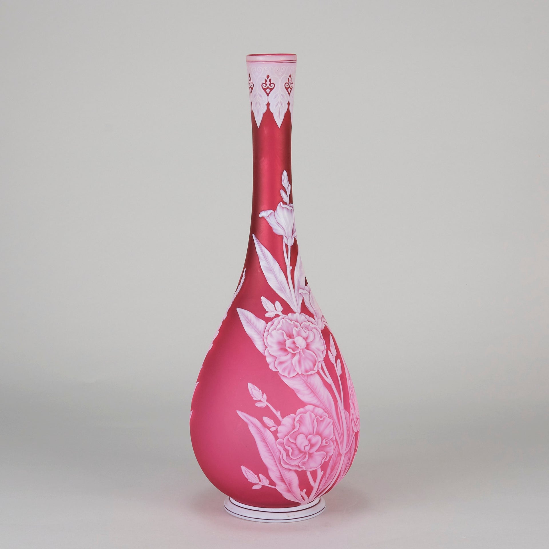 Thomas Webb Vase - English Cameo Glass - Hickmet Fine Arts