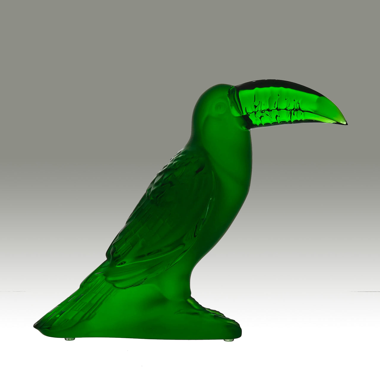 "Green Toucan" by Lalique Glass
