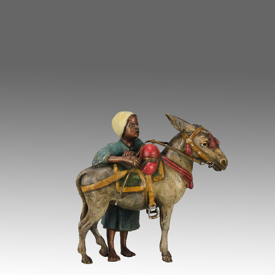 Bergman Tradesman with Donkey - Bergman Bronze - Hickmet Fine Arts