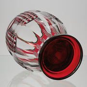 Val St Lambert - Art Deco Red Vase - Hickmet Fine Arts