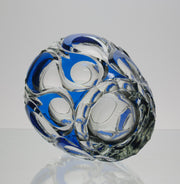 Val St Lambert - Art Deco Blue Vase - Hickmet Fine Arts