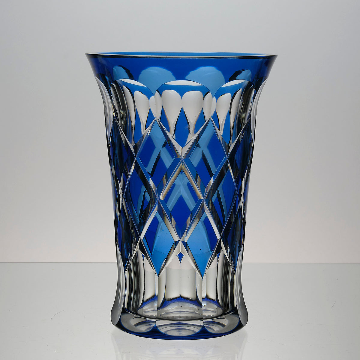 Blue Art Deco Val St Lambert Vase