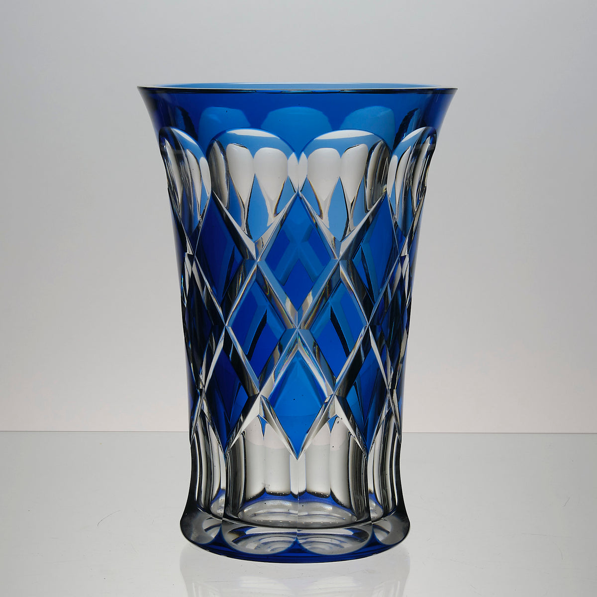 Blue Art Deco Val St Lambert Vase