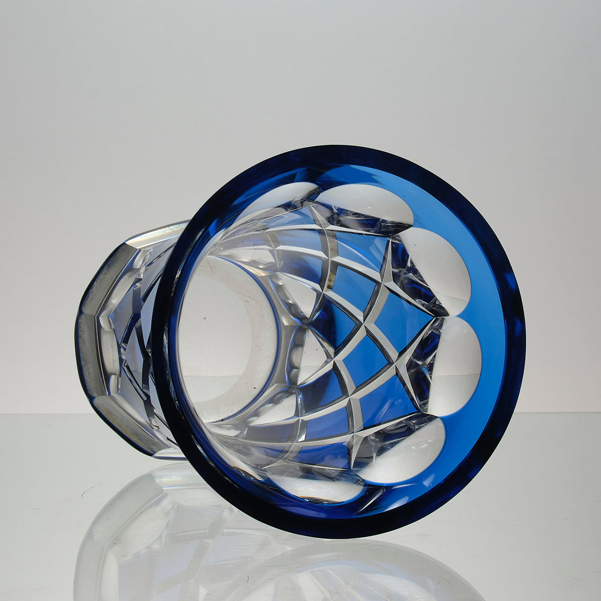 Blue Art Deco Val St Lambert Vase