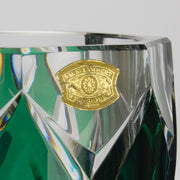 Val St Lambert - Art Nouveau Emerald Vase - Hickmet Fine Arts