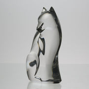 Val St Lambert - Art Deco Seated Cat - Hickmet Fine Arts