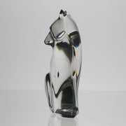 Val St Lambert - Art Deco Seated Cat - Hickmet Fine Arts