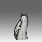 Val St Lambert - Art Deco Seated Cat - Hickmet Fine Arts