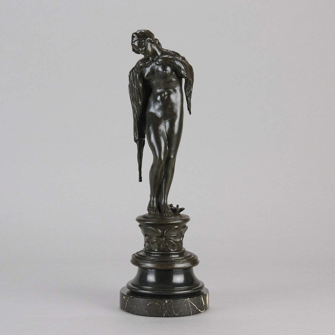 "Girl in Cloak" - Vernon March Bronze - Hickmet Fine Arts 