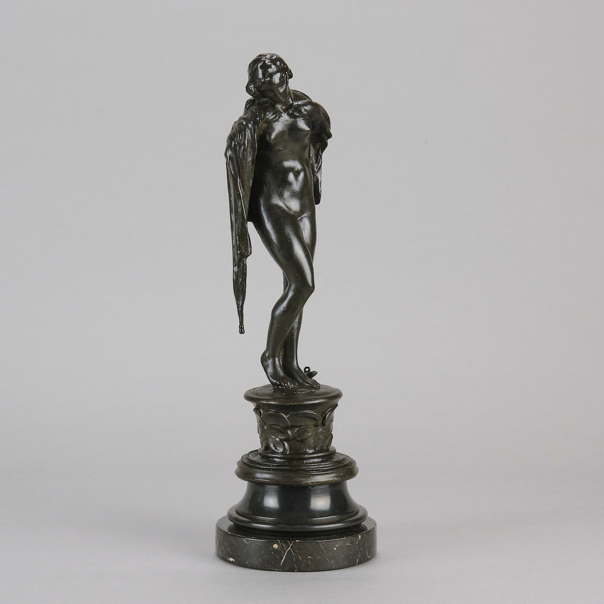 "Girl in Cloak" - Vernon March Bronze - Hickmet Fine Arts 