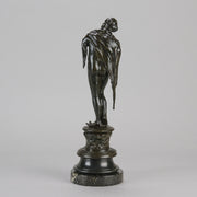 "Girl in Cloak" - Vernon March Bronze - Hickmet Fine Arts 