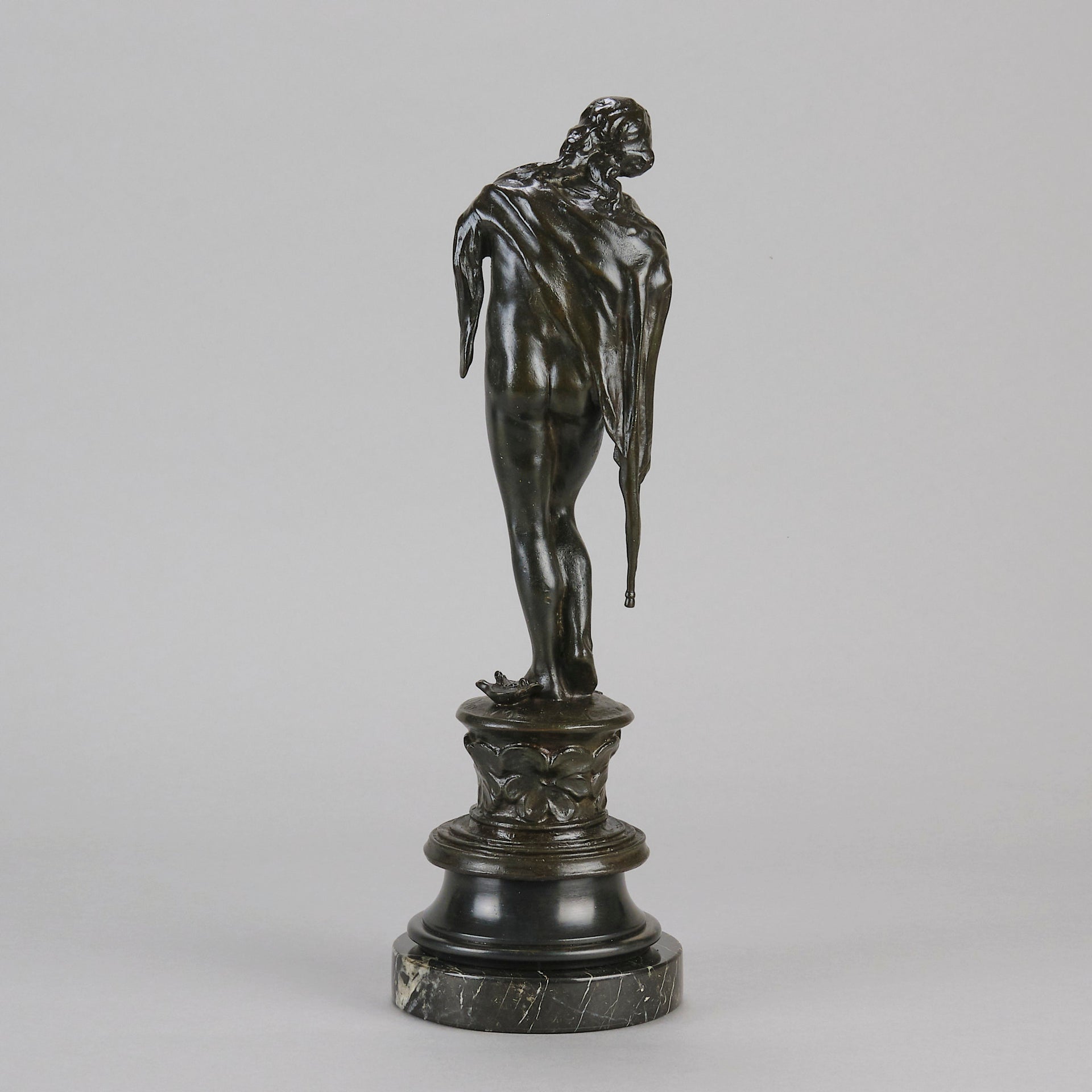 "Girl in Cloak" - Vernon March Bronze - Hickmet Fine Arts 