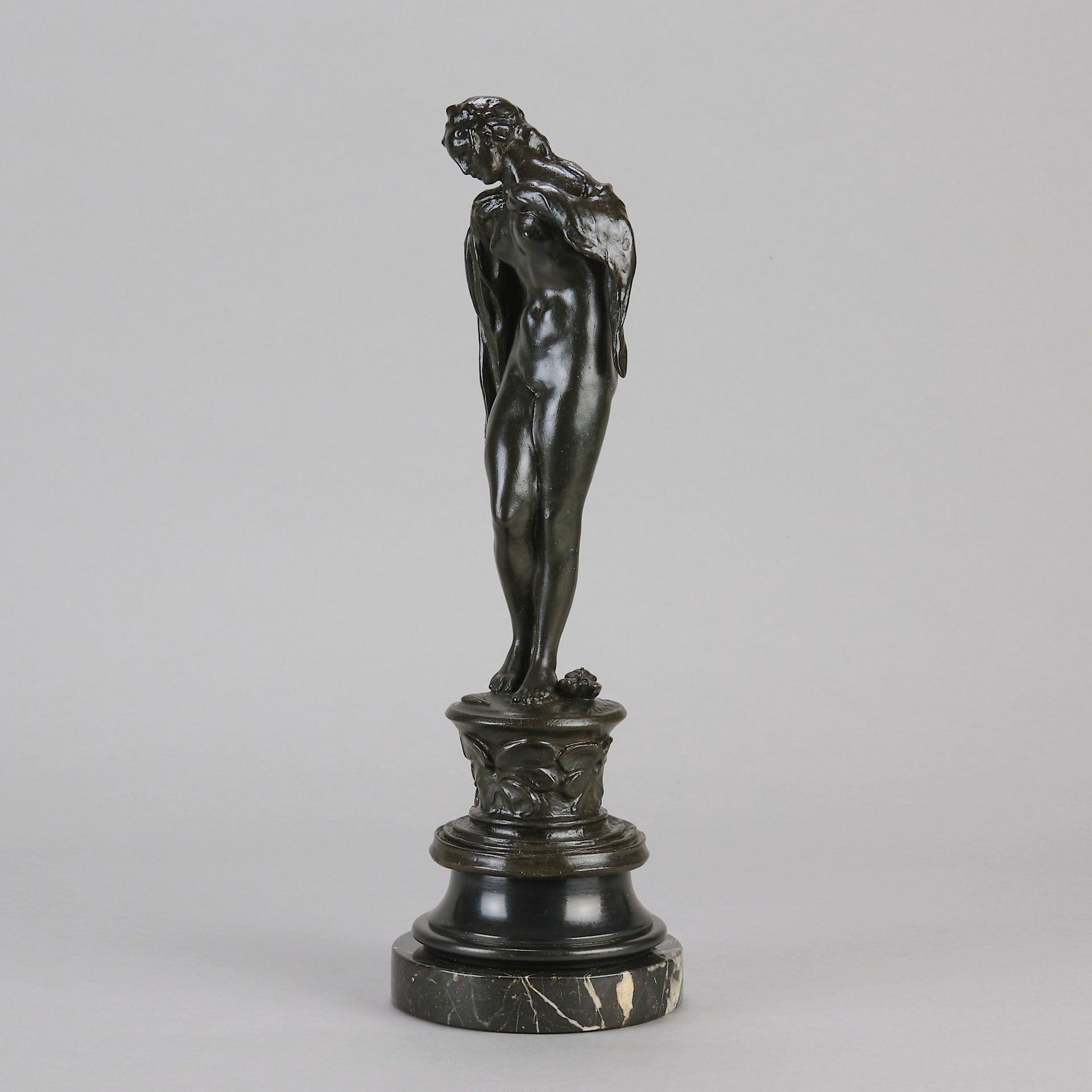 "Girl in Cloak" - Vernon March Bronze - Hickmet Fine Arts 