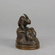 Victor Chemin Bronze - Pair of Rabbits - Hickmet Fine Arts 