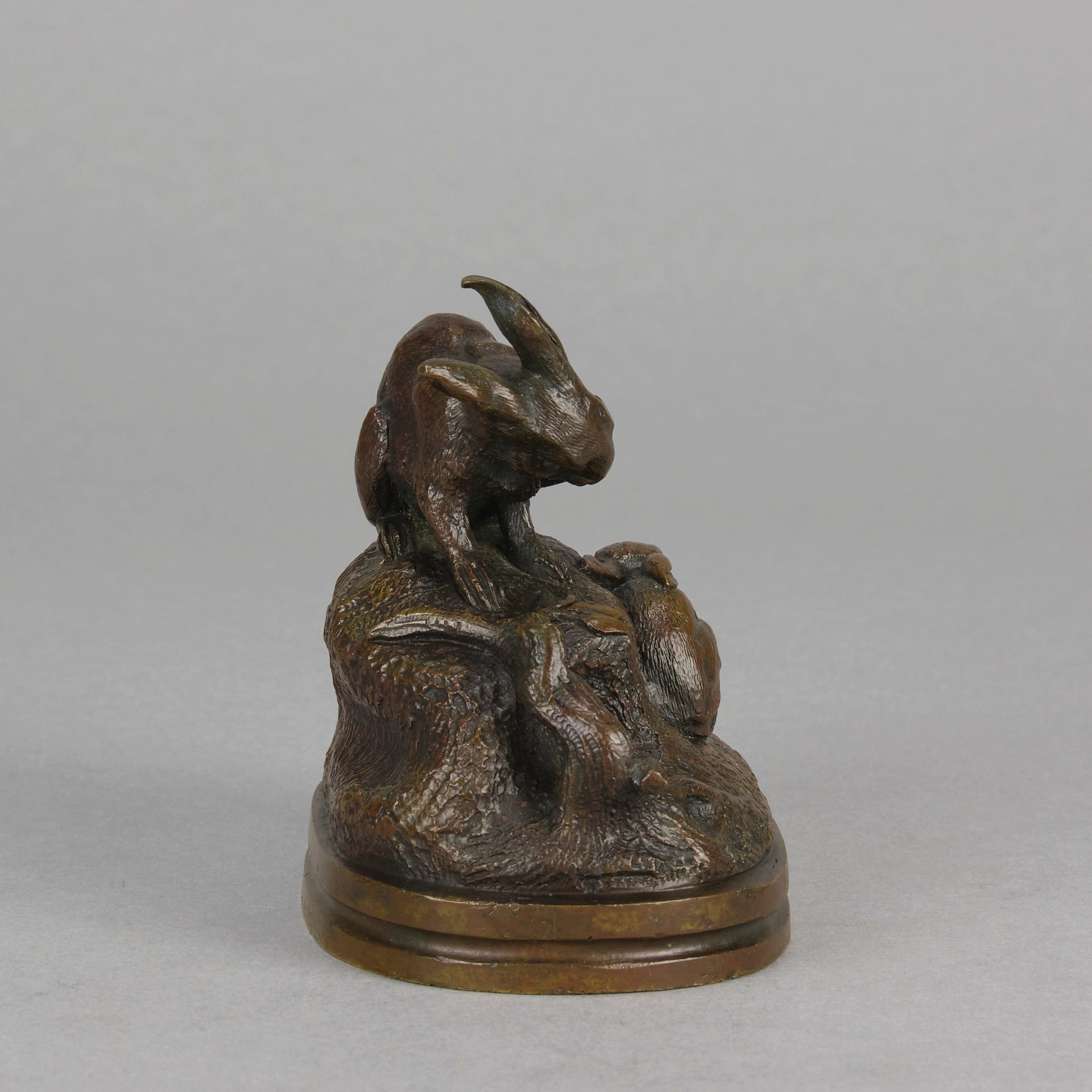 Victor Chemin Bronze - Pair of Rabbits - Hickmet Fine Arts 