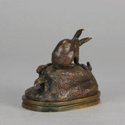 Victor Chemin Bronze - Pair of Rabbits - Hickmet Fine Arts 